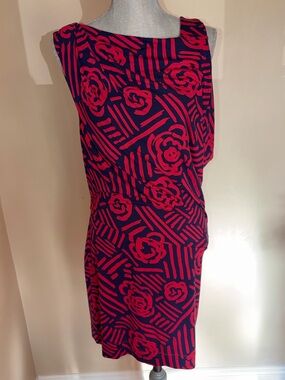 BCBG Generation Sleeveless Asymmetrical Draped Dress | Size Medium